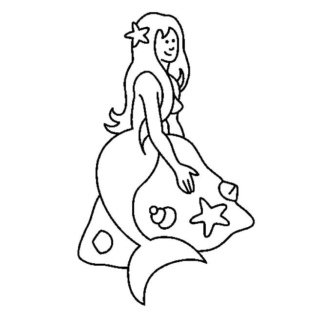 超简单的美人鱼简笔画