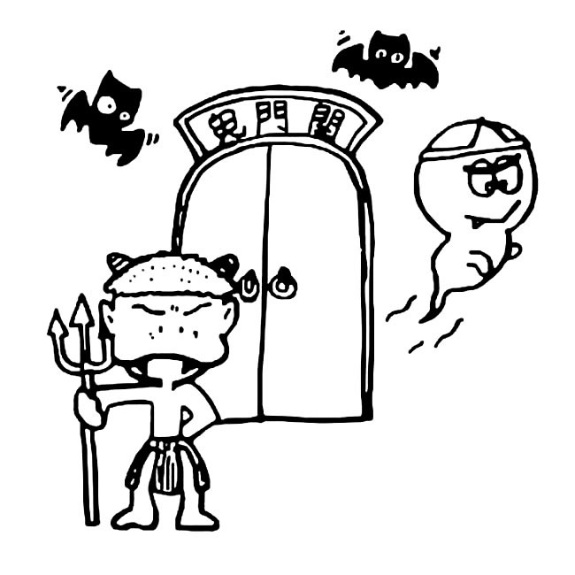 幽灵和鬼魂的简笔画