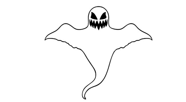 可怕的幽灵简笔画