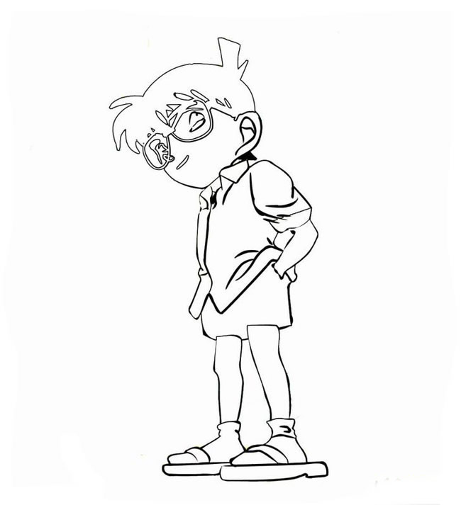 柯南人物简笔画