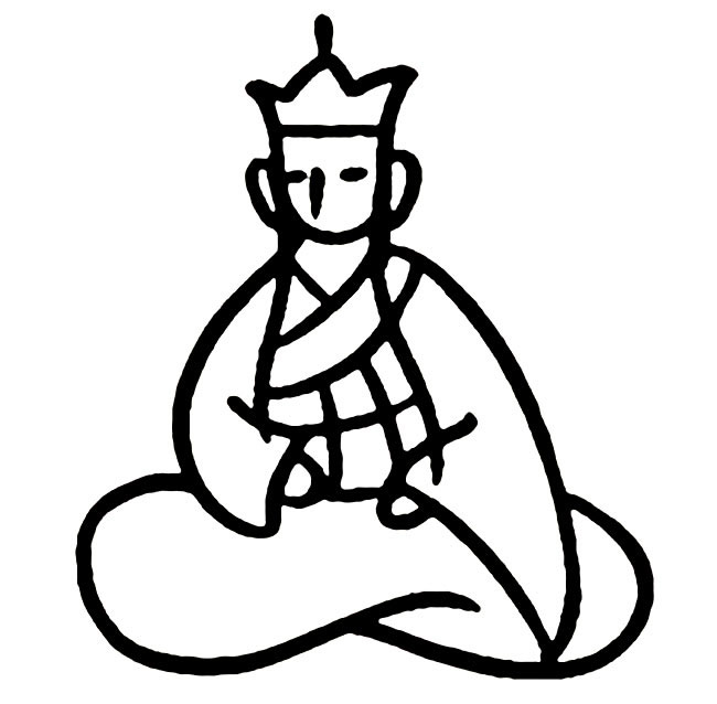 极简线条的唐僧简笔画