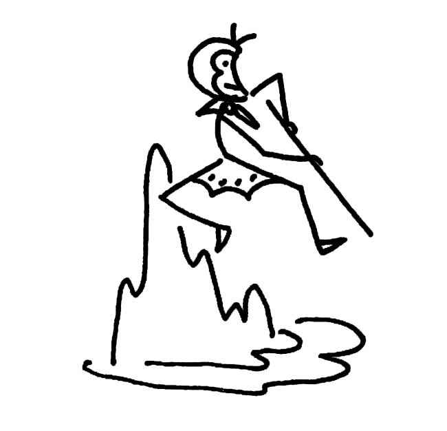 极简的孙悟空线条简笔画