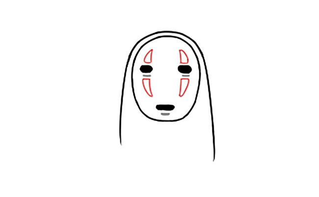 无脸男动漫人物简笔画