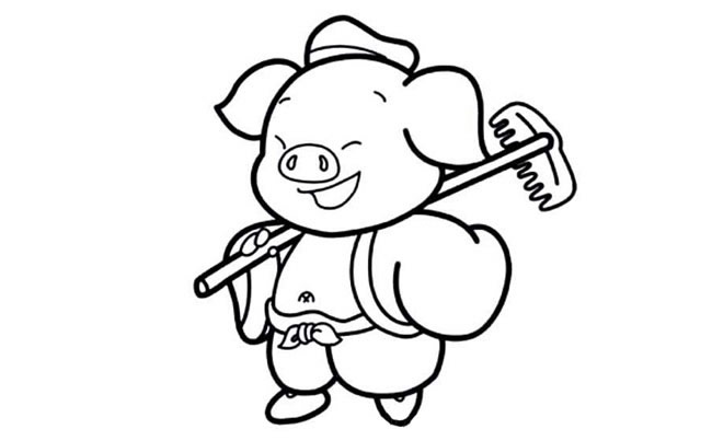 猪八戒西游记动漫人物简笔画