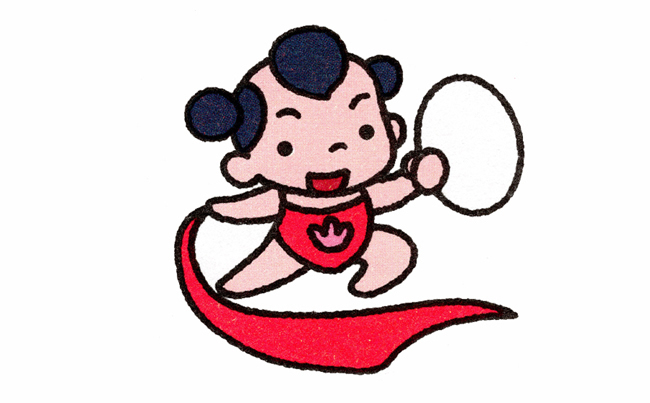 可爱的小哪吒简笔画教程