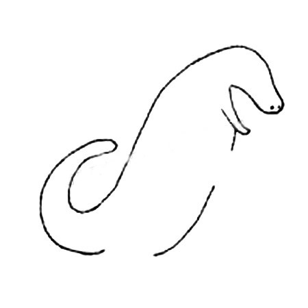 哥斯拉简笔画的画法步骤