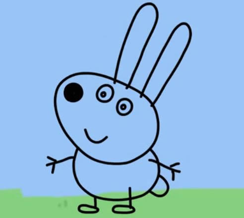 小兔瑞贝卡简笔画步骤教程