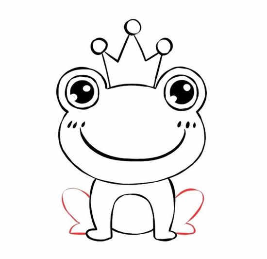 青蛙王子简笔画步骤详解
