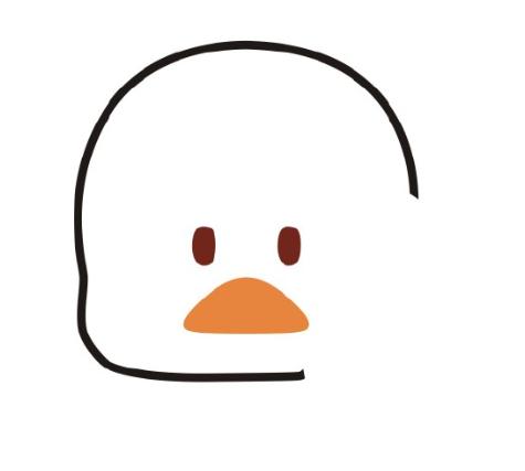 社会小黄鸭简笔画步骤