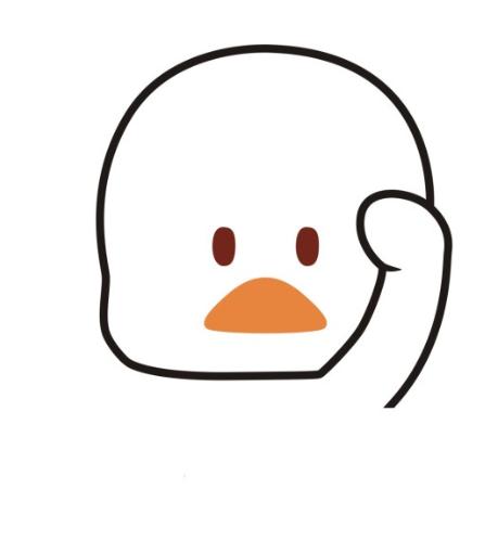 社会小黄鸭简笔画步骤