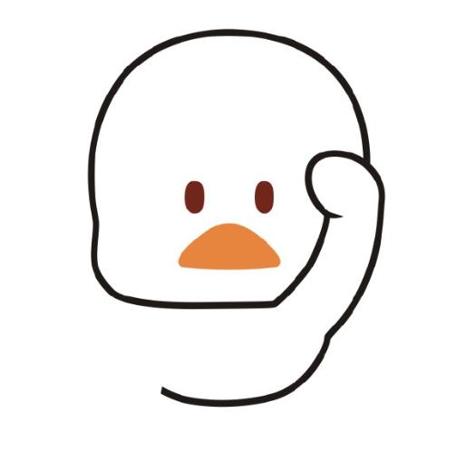 社会小黄鸭简笔画步骤