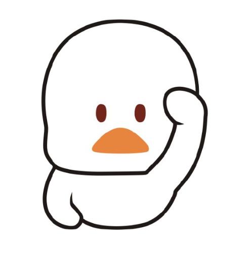 社会小黄鸭简笔画步骤