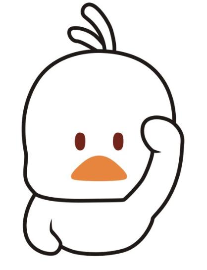 社会小黄鸭简笔画步骤