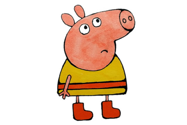 小猪佩奇和她的朋友们简笔画