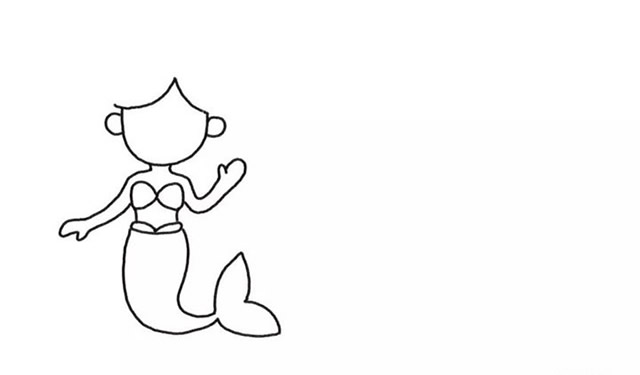 美人鱼公主和国王简笔画教程