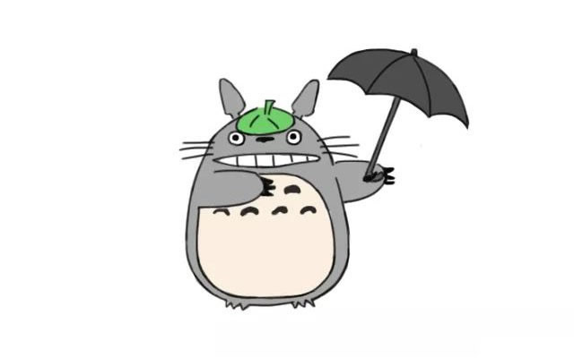 可爱的龙猫简笔画教程