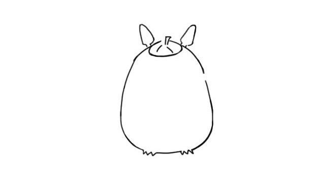 可爱的龙猫简笔画教程