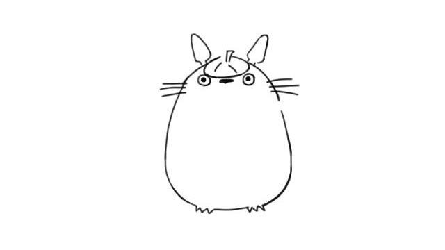 可爱的龙猫简笔画教程