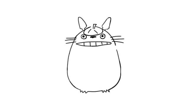 可爱的龙猫简笔画教程