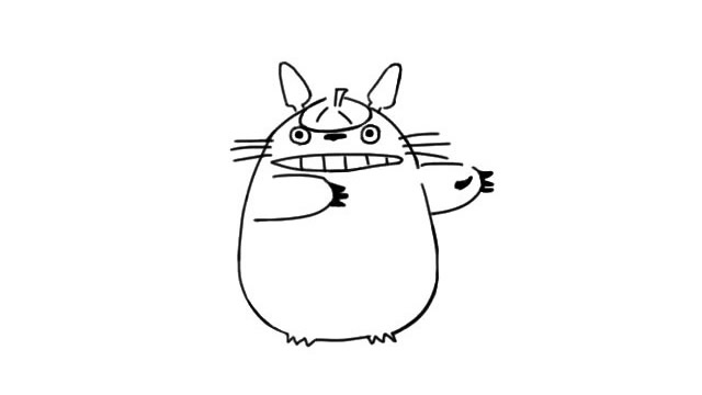 可爱的龙猫简笔画教程