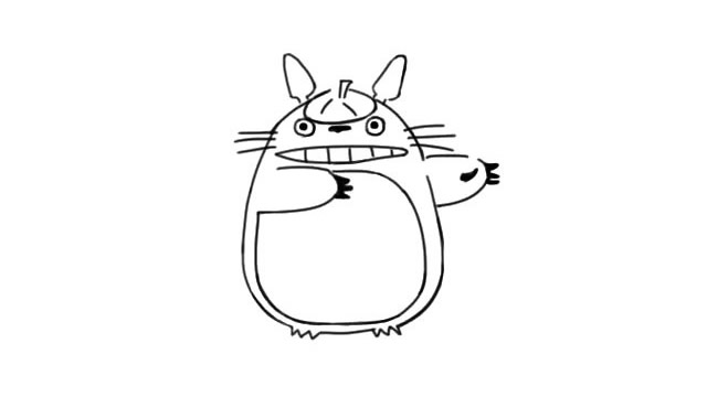 可爱的龙猫简笔画教程