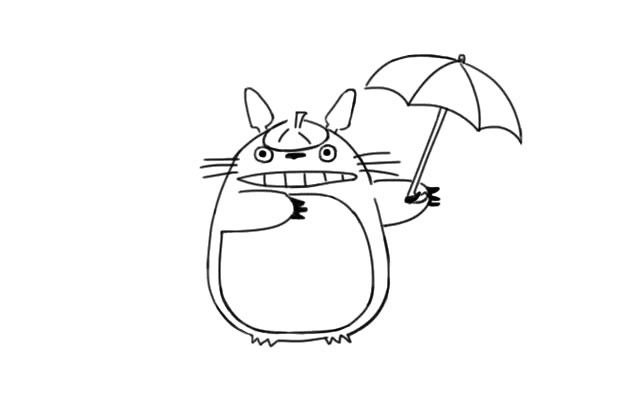 可爱的龙猫简笔画教程