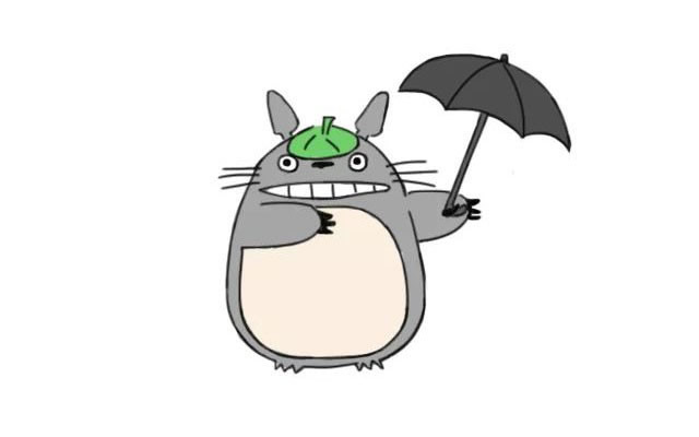 可爱的龙猫简笔画教程