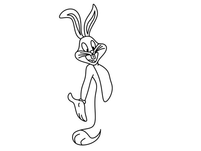 吃胡萝卜的兔八哥简笔画教程 吃胡萝卜的兔八哥简笔画教程