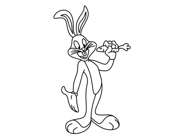 吃胡萝卜的兔八哥简笔画教程 吃胡萝卜的兔八哥简笔画教程