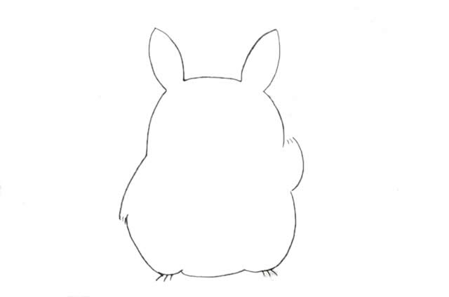 可爱呆萌龙猫简笔画步骤 可爱呆萌龙猫简笔画步骤