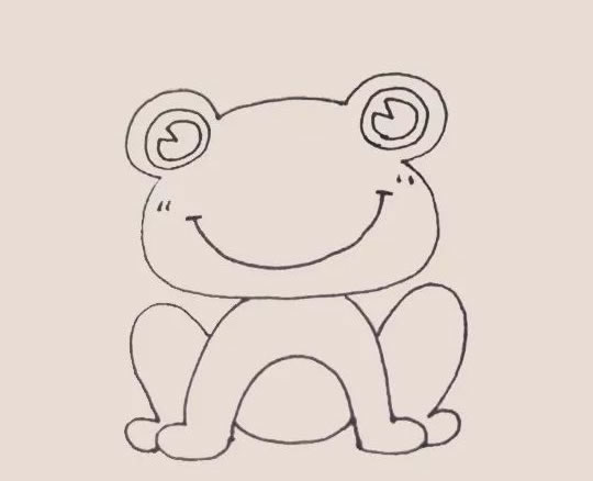 青蛙王子简笔画步骤教程