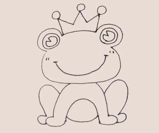 青蛙王子简笔画步骤教程
