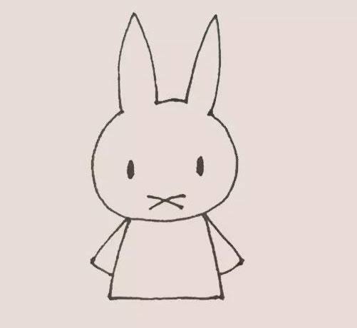 米菲兔卡通简笔画教程