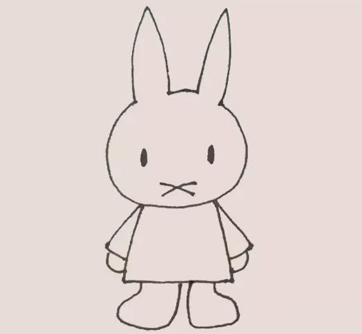 米菲兔卡通简笔画教程