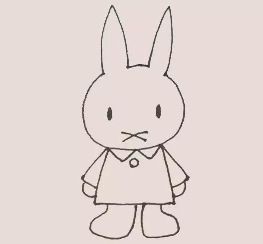 米菲兔卡通简笔画教程