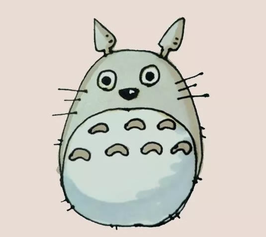 动漫龙猫简笔画教程