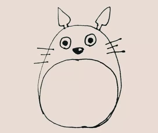 动漫龙猫简笔画教程