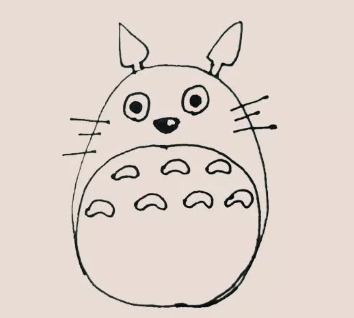 动漫龙猫简笔画教程