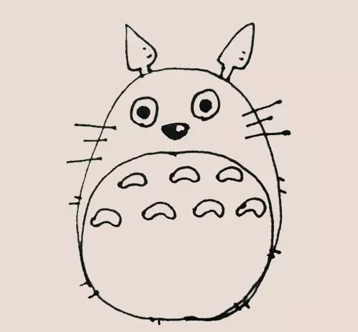 动漫龙猫简笔画教程