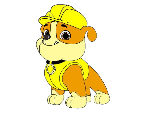 汪汪队立大功小砾简笔画步骤