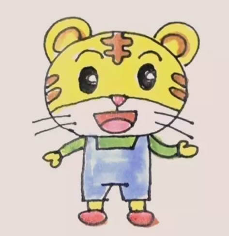 巧虎简笔画步骤教程