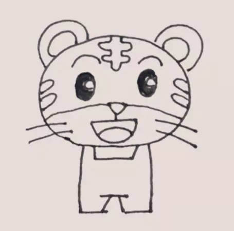 巧虎简笔画步骤教程