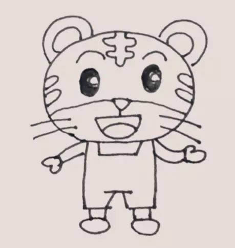 巧虎简笔画步骤教程