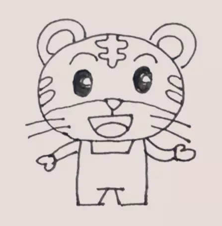 巧虎简笔画步骤教程