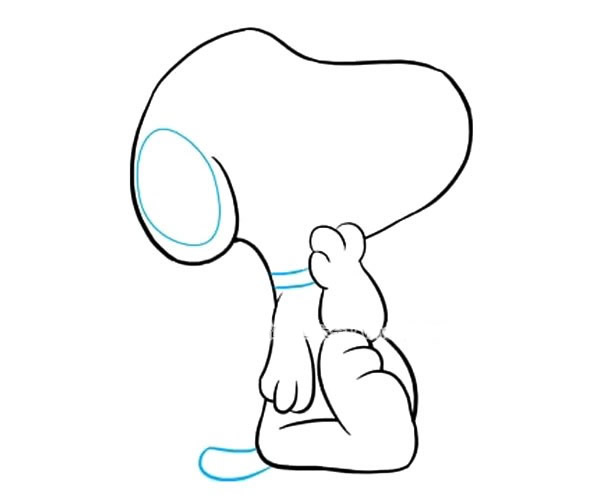史努比简笔画步骤教程