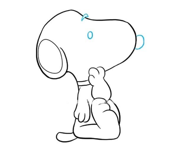 史努比简笔画步骤教程
