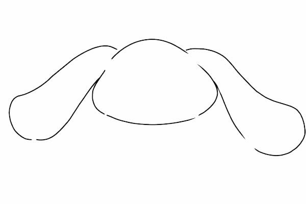 大耳朵狗简笔画步骤
