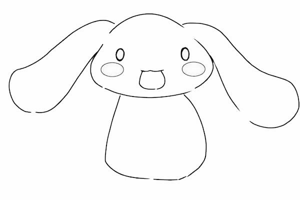 大耳朵狗简笔画步骤