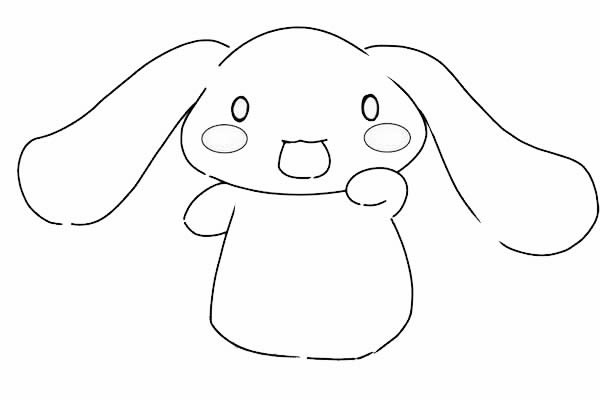 大耳朵狗简笔画步骤