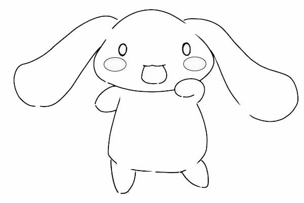 大耳朵狗简笔画步骤